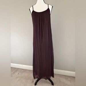 Women's Spaghetti Strap Maxi Dress in Dark Brown